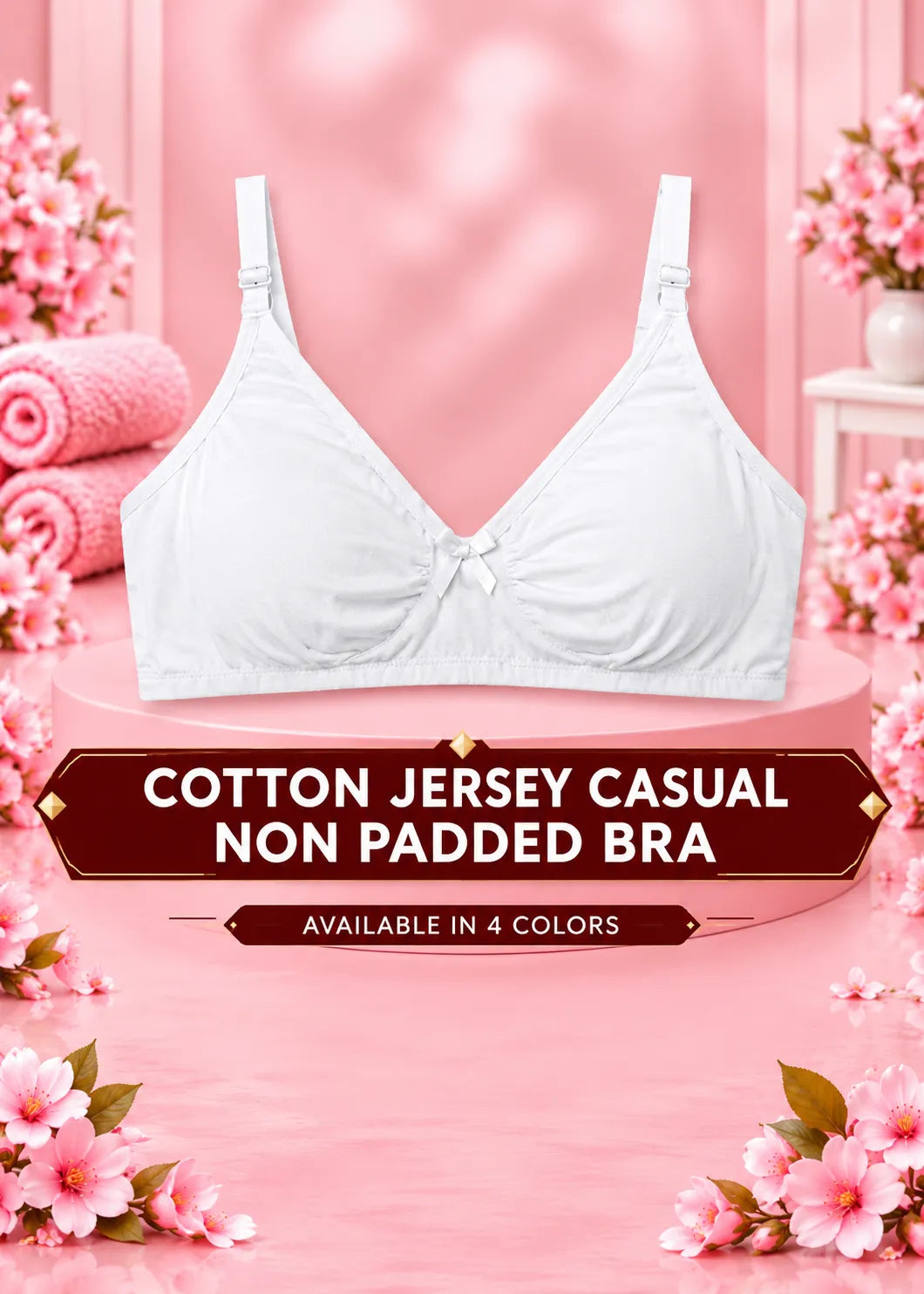 Cotton Jersey Casual Non Padded Bra